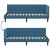 Cadru de pat colțar cu headboard albastru 80 x 200 cm Catifea GartenMobel Dekor