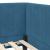 Cadru de pat colțar cu headboard albastru 80 x 200 cm Catifea GartenMobel Dekor
