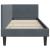 Cadru de pat colțar cu headboard Gri închis 80 x 200 cm Catifea GartenMobel Dekor