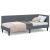 Cadru de pat colțar cu headboard Gri închis 80 x 200 cm Catifea GartenMobel Dekor