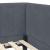Cadru de pat colțar cu headboard Gri închis 80 x 200 cm Catifea GartenMobel Dekor