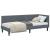 Cadru de pat colțar cu headboard Gri închis 80 x 200 cm Catifea GartenMobel Dekor