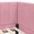 Cadru de pat colțar cu headboard Roz 80 x 200 cm Catifea GartenMobel Dekor