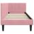 Cadru de pat colțar cu headboard Roz 80 x 200 cm Catifea GartenMobel Dekor