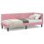 Cadru de pat colțar cu headboard Roz 80 x 200 cm Catifea GartenMobel Dekor