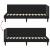 Cadru de pat colțar cu headboard Negru 80 x 200 cm Catifea GartenMobel Dekor