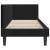 Cadru de pat colțar cu headboard Negru 80 x 200 cm Catifea GartenMobel Dekor