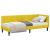 Cadru de pat colțar cu headboard Galben 80 x 200 cm Catifea GartenMobel Dekor