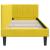 Cadru de pat colțar cu headboard Galben 80 x 200 cm Catifea GartenMobel Dekor