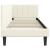 Cadru de pat colțar cu headboard Crem 80 x 200 cm Catifea GartenMobel Dekor