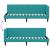 Cadru de pat colțar cu headboard Turcoaz 80 x 200 cm Catifea GartenMobel Dekor
