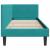 Cadru de pat colțar cu headboard Turcoaz 80 x 200 cm Catifea GartenMobel Dekor