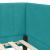 Cadru de pat colțar cu headboard Turcoaz 80 x 200 cm Catifea GartenMobel Dekor