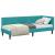Cadru de pat colțar cu headboard Turcoaz 80 x 200 cm Catifea GartenMobel Dekor