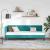 Cadru de pat colțar cu headboard Turcoaz 80 x 200 cm Catifea GartenMobel Dekor