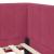 Cadru de pat colțar cu headboard bordo 90 x 190 cm Catifea GartenMobel Dekor