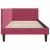 Cadru de pat colțar cu headboard bordo 90 x 190 cm Catifea GartenMobel Dekor