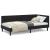 Cadru de pat colțar cu headboard Negru 90 x 190 cm Catifea GartenMobel Dekor