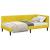 Cadru de pat colțar cu headboard Galben 90 x 190 cm Catifea GartenMobel Dekor