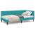 Cadru de pat colțar cu headboard Turcoaz 90 x 190 cm Catifea GartenMobel Dekor