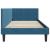 Cadru de pat colțar cu headboard albastru 90 x 200 cm Catifea GartenMobel Dekor