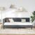 Cadru de pat colțar cu headboard Gri închis 90 x 200 cm Catifea GartenMobel Dekor
