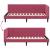 Cadru de pat colțar cu headboard bordo 90 x 200 cm Catifea GartenMobel Dekor