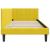 Cadru de pat colțar cu headboard Galben 90 x 200 cm Catifea GartenMobel Dekor