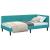 Cadru de pat colțar cu headboard Turcoaz 90 x 200 cm Catifea GartenMobel Dekor