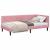 Cadru de pat colțar cu headboard Roz 100 x 200 cm Catifea GartenMobel Dekor