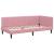 Cadru de pat colțar cu headboard Roz 100 x 200 cm Catifea GartenMobel Dekor