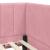 Cadru de pat colțar cu headboard Roz 100 x 200 cm Catifea GartenMobel Dekor