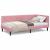 Cadru de pat colțar cu headboard Roz 100 x 200 cm Catifea GartenMobel Dekor