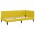 Cadru de pat colțar cu headboard Galben 100 x 200 cm Catifea GartenMobel Dekor