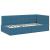 Cadru de pat colțar cu headboard albastru 90 x 190 cm Catifea GartenMobel Dekor
