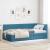Cadru de pat colțar cu headboard albastru 90 x 190 cm Catifea GartenMobel Dekor