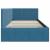 Cadru de pat colțar cu headboard albastru 90 x 190 cm Catifea GartenMobel Dekor