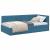 Cadru de pat colțar cu headboard albastru 90 x 190 cm Catifea GartenMobel Dekor