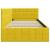 Cadru de pat colțar cu headboard Galben 90 x 190 cm Catifea GartenMobel Dekor