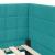 Cadru de pat colțar cu headboard Turcoaz 90 x 190 cm Catifea GartenMobel Dekor
