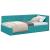 Cadru de pat colțar cu headboard Turcoaz 90 x 190 cm Catifea GartenMobel Dekor
