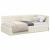Cadru de pat colțar cu headboard Crem 100 x 200 cm Catifea GartenMobel Dekor