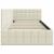 Cadru de pat colțar cu headboard Crem 100 x 200 cm Catifea GartenMobel Dekor