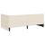 Cadru de pat colțar cu headboard Crem 100 x 200 cm Catifea GartenMobel Dekor