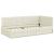 Cadru de pat colțar cu headboard Crem 100 x 200 cm Catifea GartenMobel Dekor