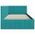 Cadru de pat colțar cu headboard Turcoaz 100 x 200 cm Catifea GartenMobel Dekor