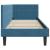 Cadru de pat colțar cu headboard albastru 80 x 200 cm Catifea GartenMobel Dekor