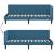 Cadru de pat colțar cu headboard albastru 80 x 200 cm Catifea GartenMobel Dekor