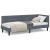 Cadru de pat colțar cu headboard Gri închis 80 x 200 cm Catifea GartenMobel Dekor