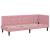Cadru de pat colțar cu headboard Roz 80 x 200 cm Catifea GartenMobel Dekor